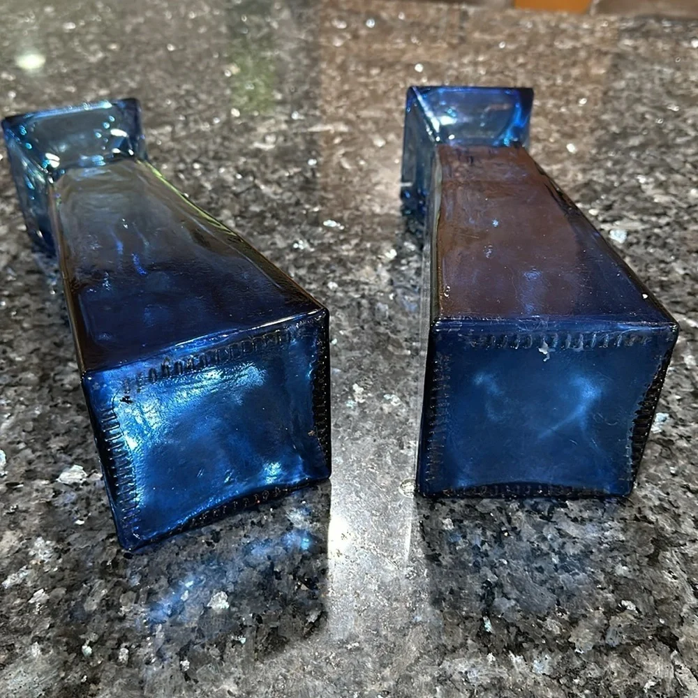 Elegant Blue Glass Vase
